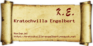 Kratochvilla Engelbert névjegykártya